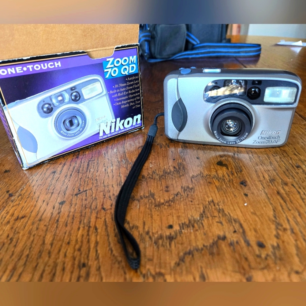 Nikon Camera One Touch Zoom 70 QD Black and Gray